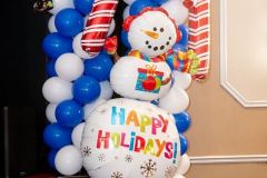Holiday-party-snowman-candy-cane-classic-balloon-column