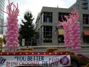 Balloon columns, Pride Float